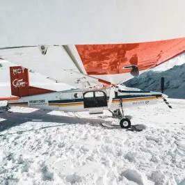 Airplane on Snowy NZ Mountain