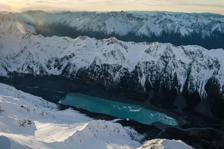Mt cook covered with snow