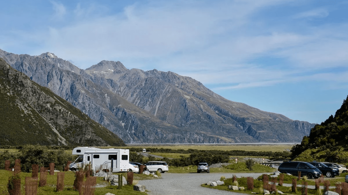 Beautiful landscape in mt cook village