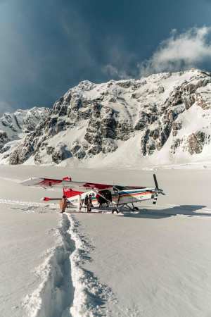 Ski Plane in the Tasman Valley