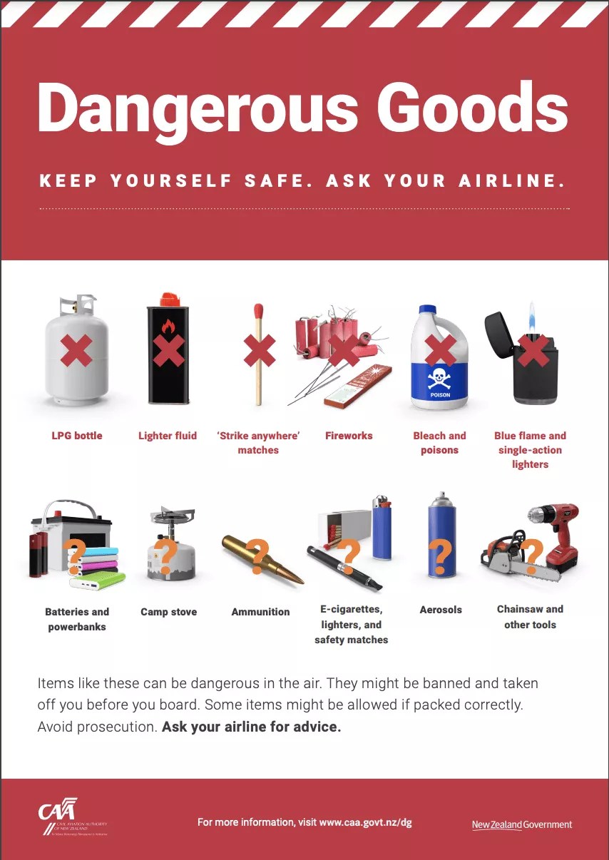 Dangerous Goods Dangerous Goods Not Allowed on Planes