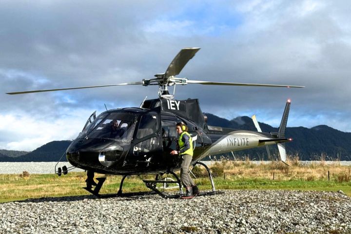 an inflite franz helicopter landed in the west coast